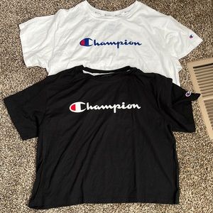 2 Champion 1-2x Crop Top, NWOT